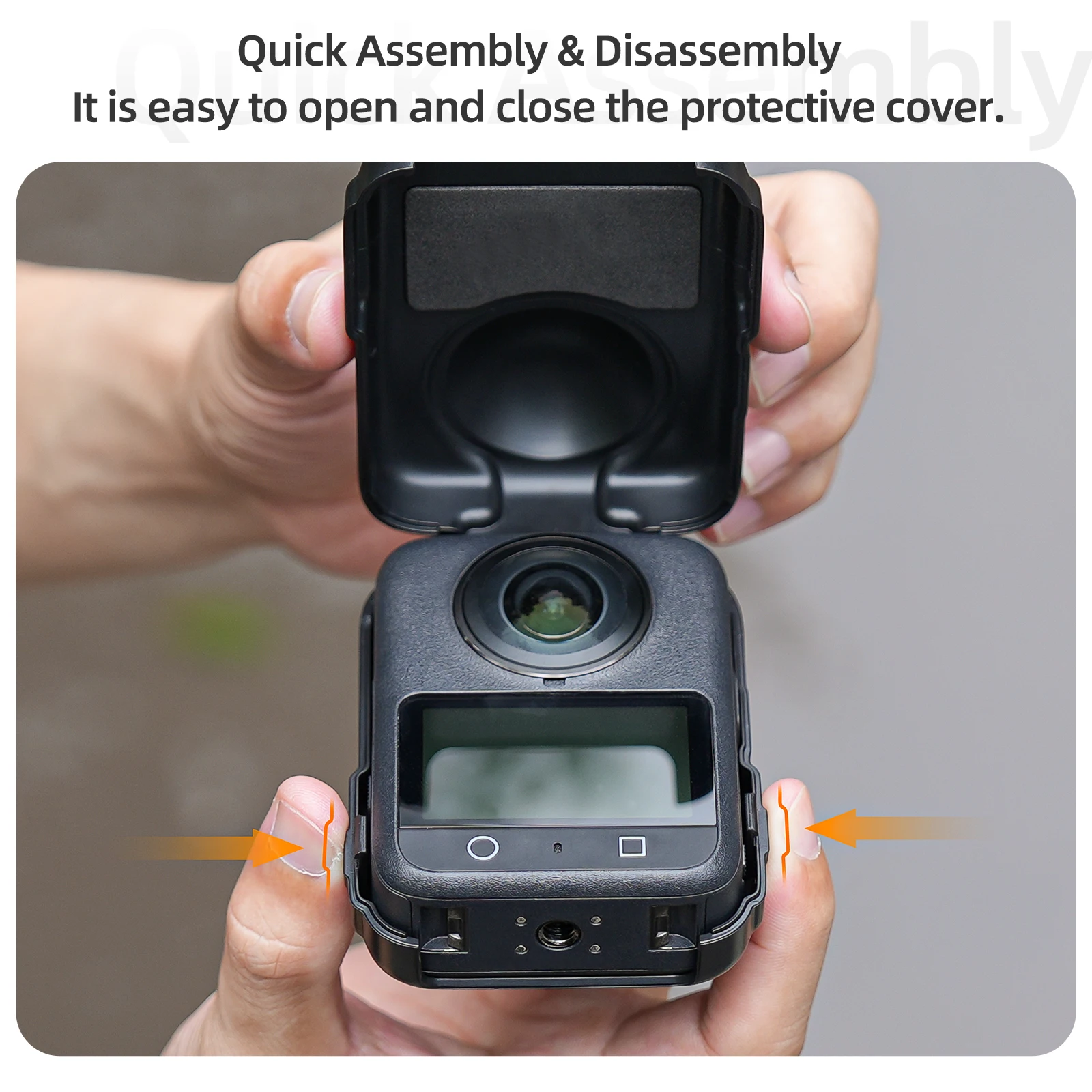 Sunnylife Half-open design Storage Case shell for DJI OSMO 360 Camera full-range protective lens & screen box directly attached