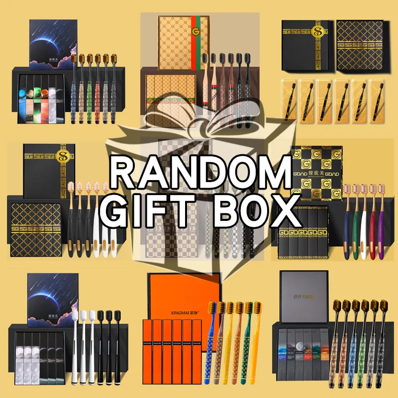 1 box/2 box/5 box/10 box random blind box high-grade toothbrush gift box oral care soft hair cleaning home cleaning teeth tool t