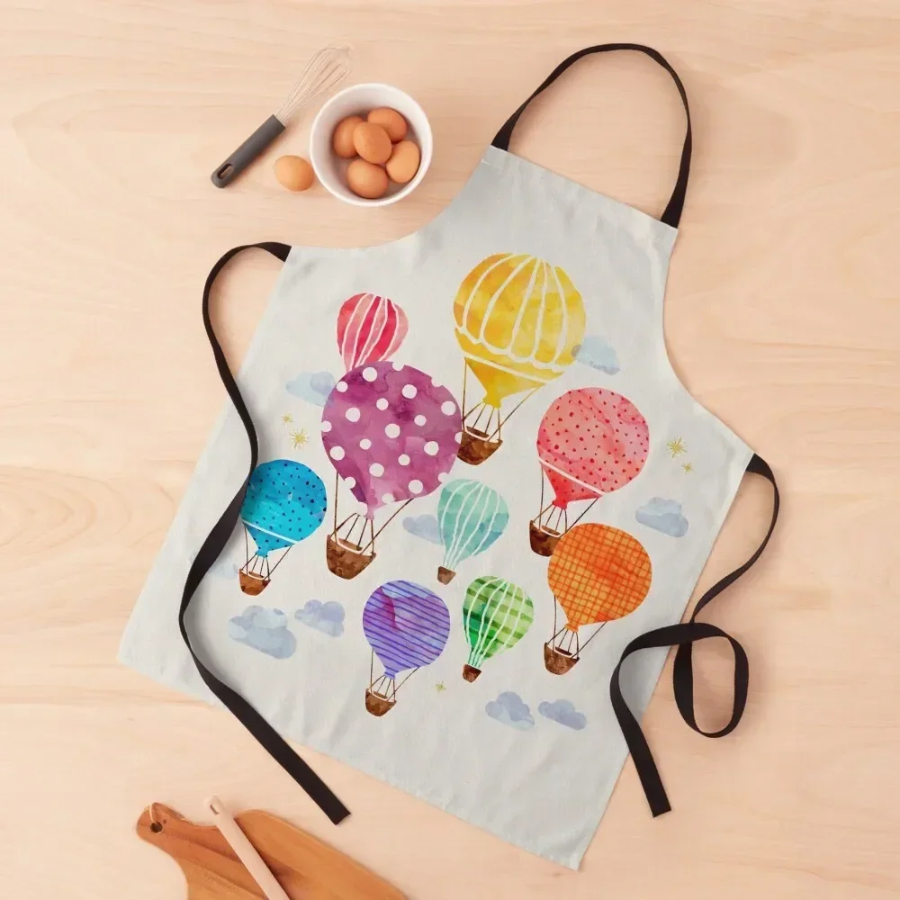 

Hot Air Balloon Apron Woman Kitchen Kitchen Utensils Hairdresser Apron