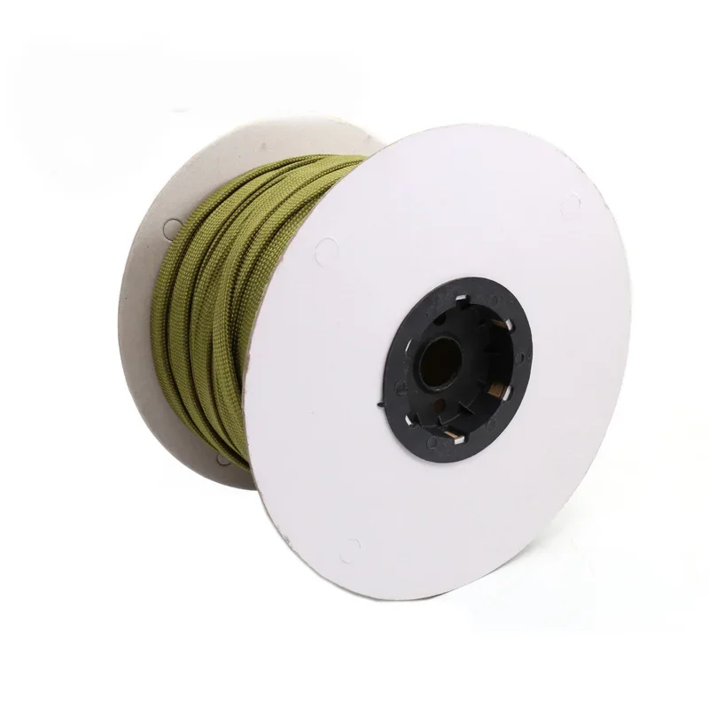 soft cotton Nylon Sleeve Wire Cable Protecting Nylon Braided High Density wire protection army green