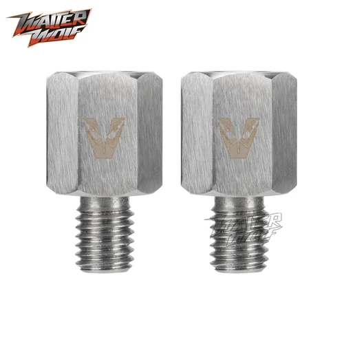 Imagen 2 del producto Adaptador de tornillos de espejo retrovisor Universal M10 para BMW M10X1.5, accesorios de tornillos para espejos retrovisores en el sentido de las agujas del reloj, 2 uds.