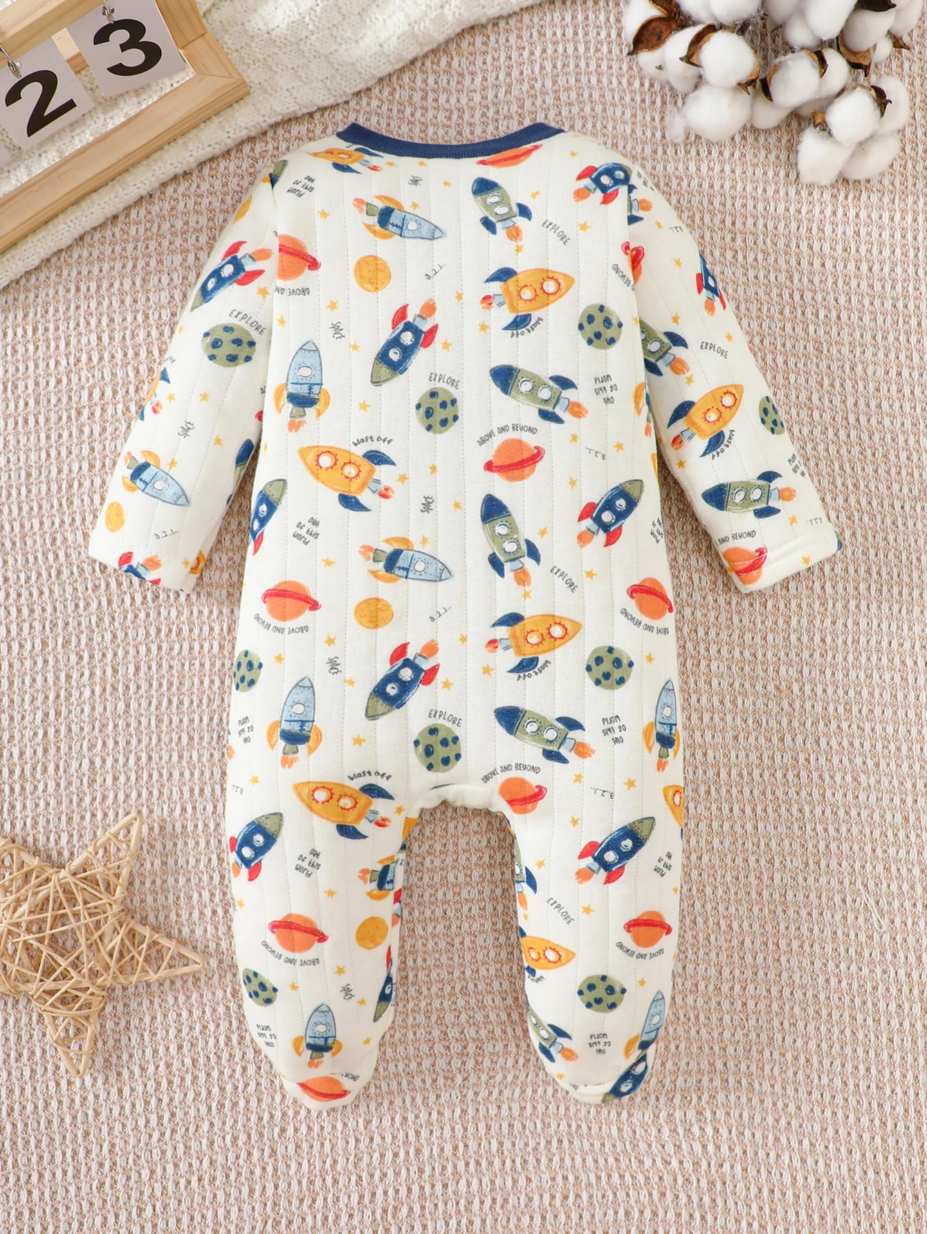 Newborn Infant Footed Romper L - Cotton Baby Onesies Zipper ulasan dan harga