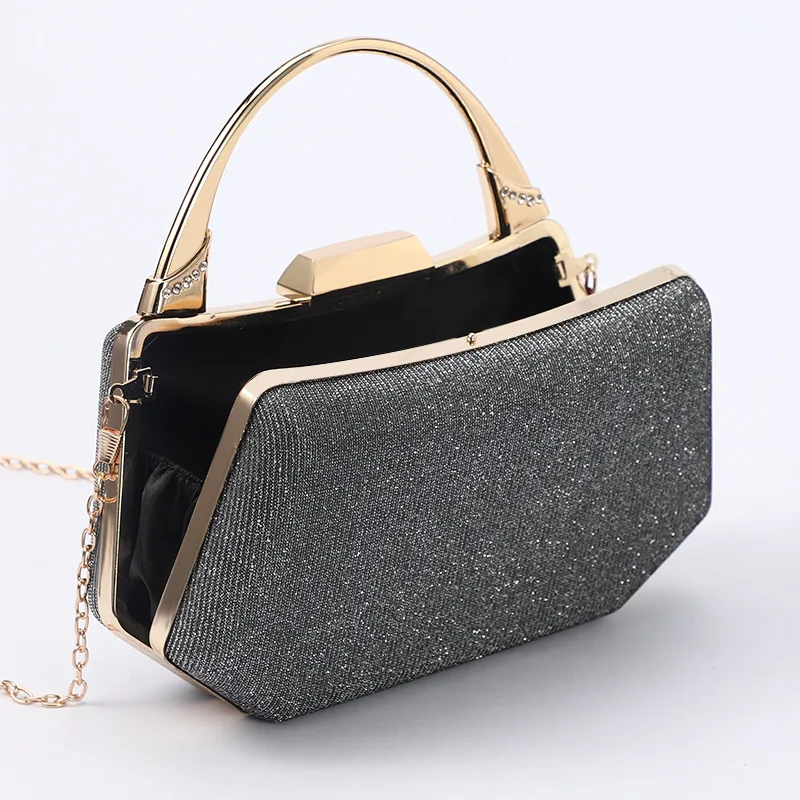 Blue Party Handbag New Dinner Bag Hand Metal Chain Dinner Banquet Bag Party Bag Shoulder Crossbody Bag