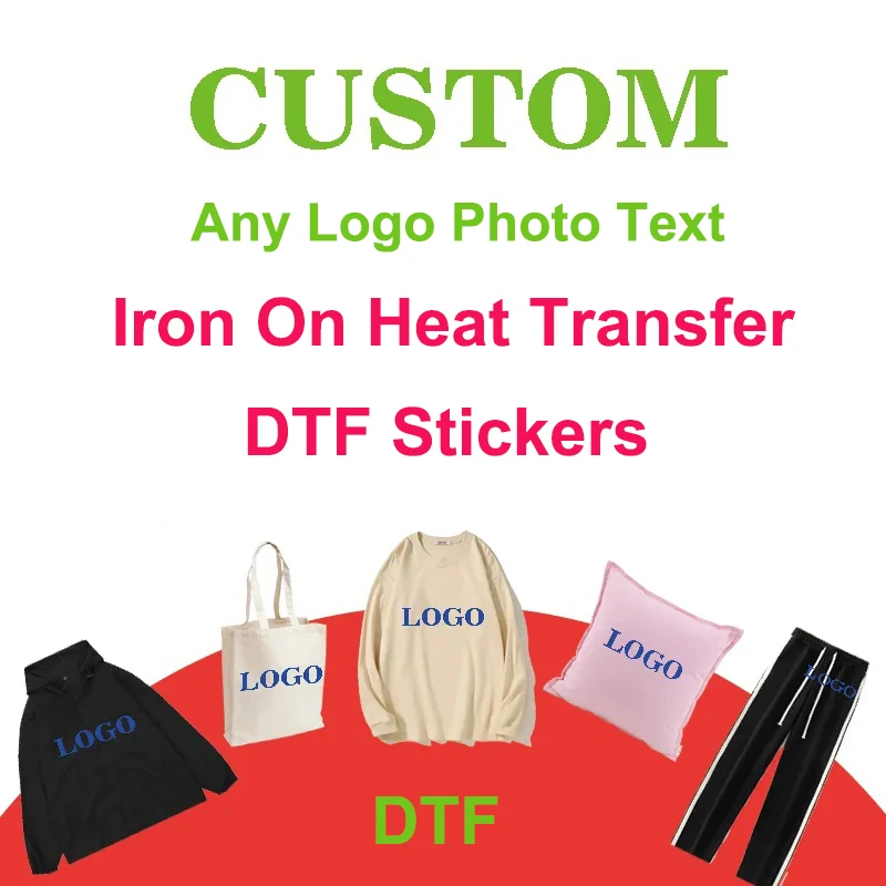 Imagem -04 - Custom Dtf Gang Sheets Rolls Imagem do Logotipo para o Ferro na Transferência Térmica Press Stickers para Roupas de Camisetas Patch Térmico Vinil Dtf