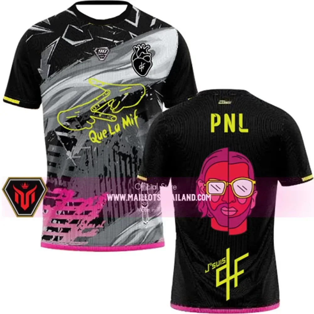 Maillots thailande 90 minutos MM9 Maillots PNL Camiseta de manga corta, camiseta deportiva holgada y transpirable para hombres y mujeres