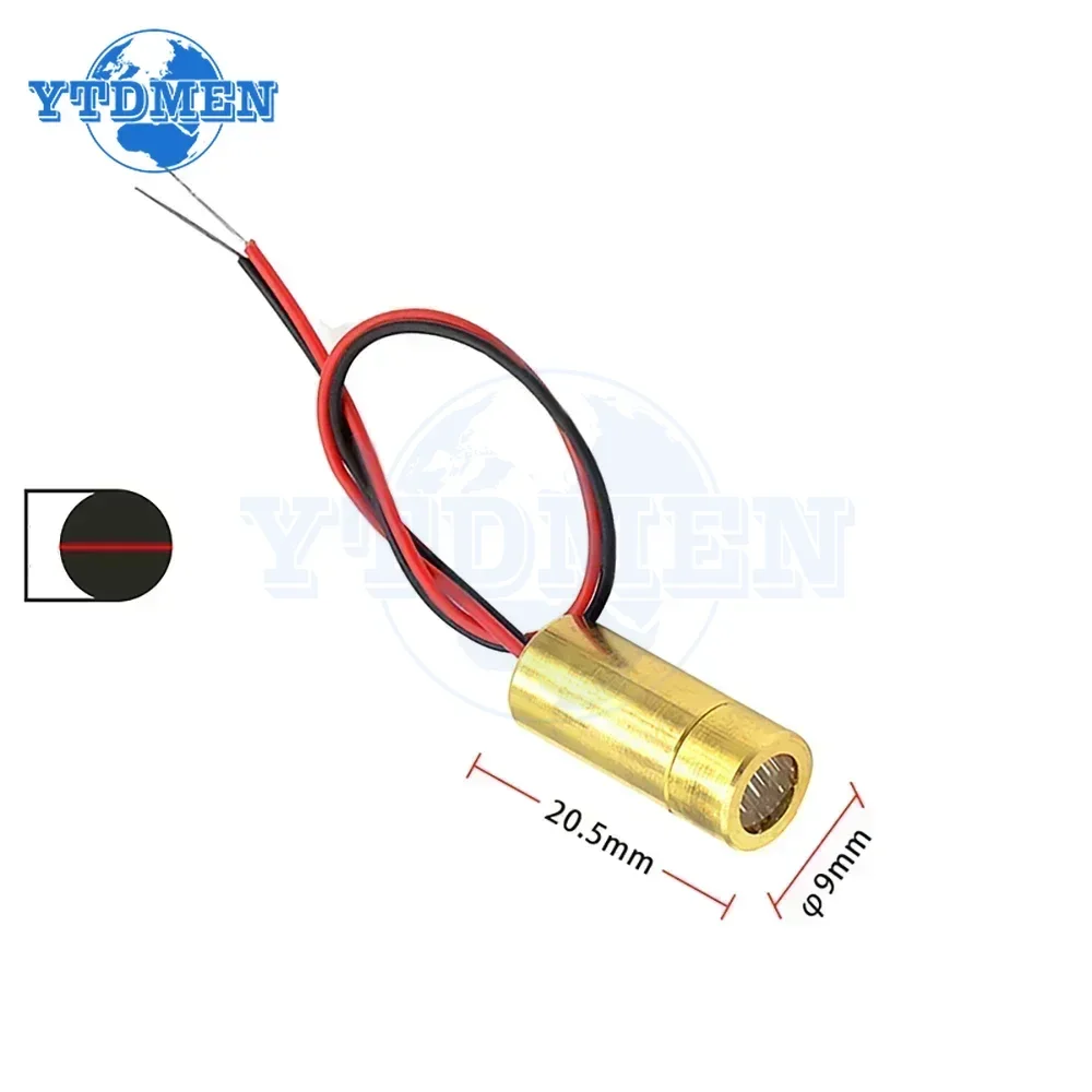1/3/5pcs 650nm Laser Diode 5mW Laser Head 9mm 3V Red Point / Line / Cross Copper Head Lasers Cross Diode Module Industrial Class