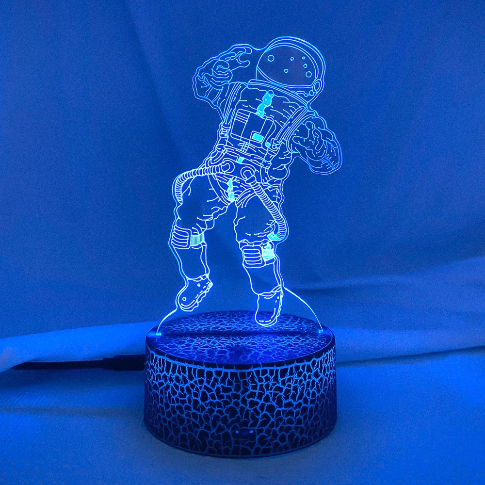 Neue Farben ändern 3d Astronaut Nacht lampe führte Illusion visuelles Nachtlicht Kinderzimmer Dekoration Schlaf lampe besten Kinder Geschenke