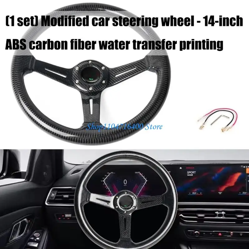 y1gd 350mm Diameter Universal 14Inch Racing Steering Wheel Lightweight Aluminum Alloy