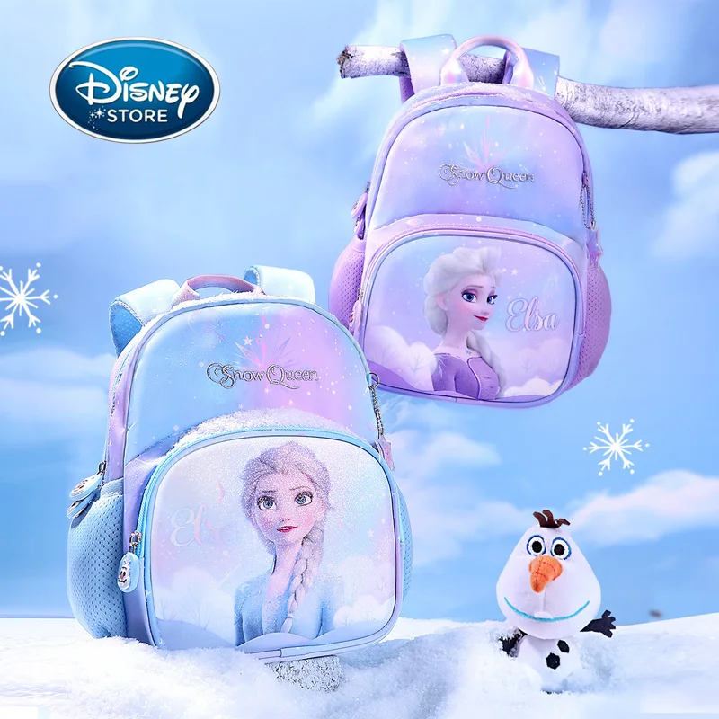 Disney Frozen 2 Snow Queen Elsa Princess Children Girl Bookbag Cartoon 1-3 Year Old Girls Student Double Shoulder Backpack