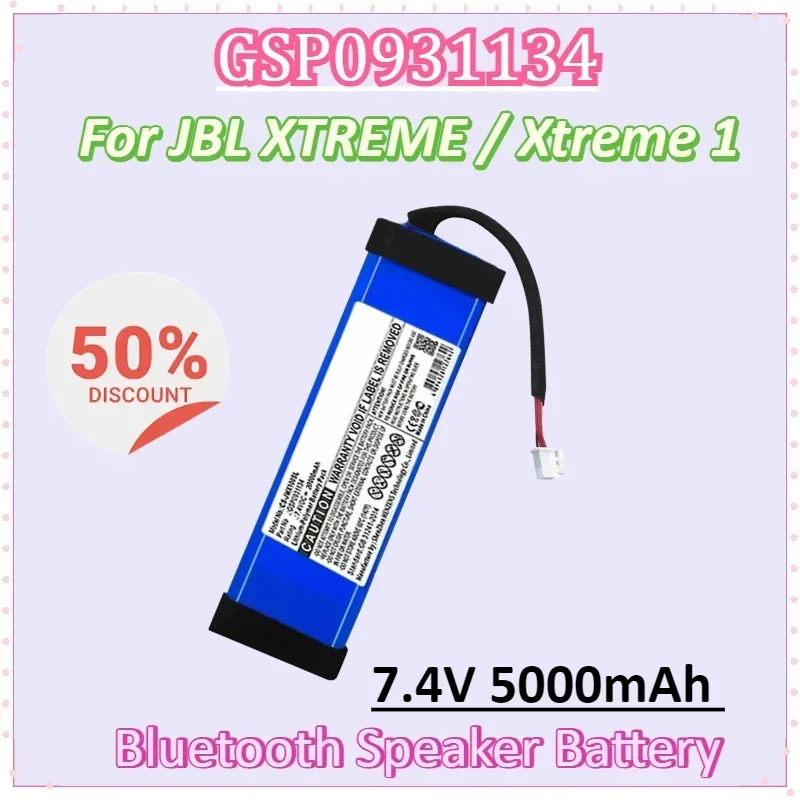 

Battery GSP0931134 7.4V 5000mAh Speaker Battery for JBL XTREME / Xtreme 1 / Xtreme1 Wireless Bluetooth Batteries