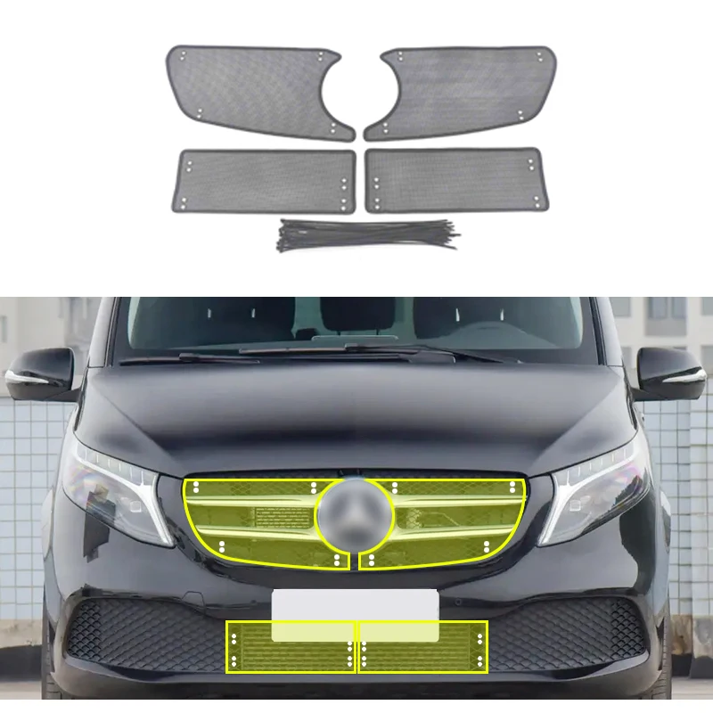 Car Front Grill Net Head Engine Kit Anti-insect for Mercedes Benz V Class V260 2016 2017 2018 2019 2020 2021 2022 2023 2024 W447