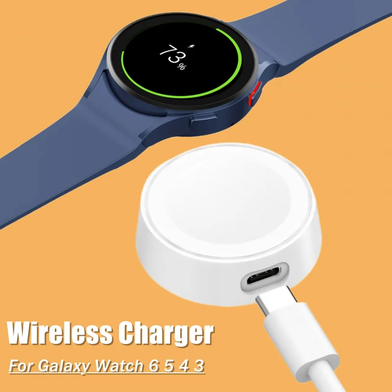 

Portable Watch Wireless Charger Cable Type C Keychain for Samsung Galaxy Watch 7 6 5 Classic Pro 4 3 Active 2 Fast Charging Dock
