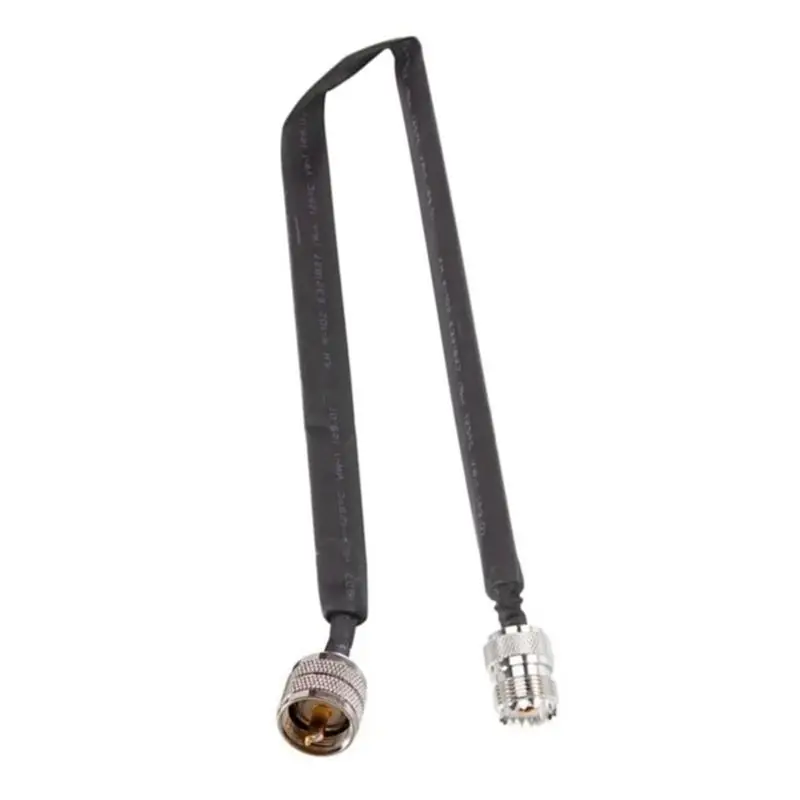 TCE Window/Door Pass Through Flat Coaxial Cable PL295 UHF Male to SO239 UHF Female 50 Ohm Coax Pigtail Extension Cord,50cm