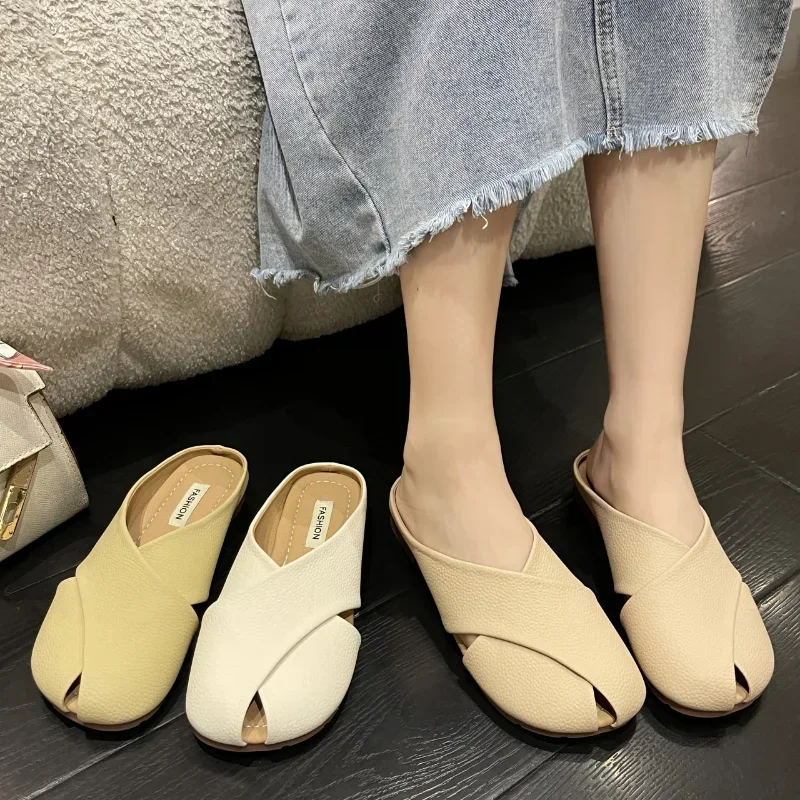 Flat Bottom Slippers Women Wear Soft Sole Comfortable Versatile Women\'s Shoes Fashion Slippers Pantuflas De Mujer 2024