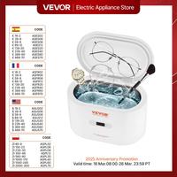 VEOVR 650ml Ultrasonic Cleaner Mini Portable Washing Machine Ultrasound Bath Sonic Cleaning Devices for Glasses Home Appliance