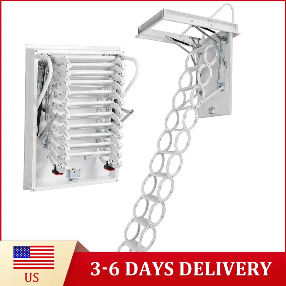 

Выдвижная чердачная лестница-стремянка для потолка, усиленная, грузоподъемность 300 кг, складная лестница для чердака/подвала