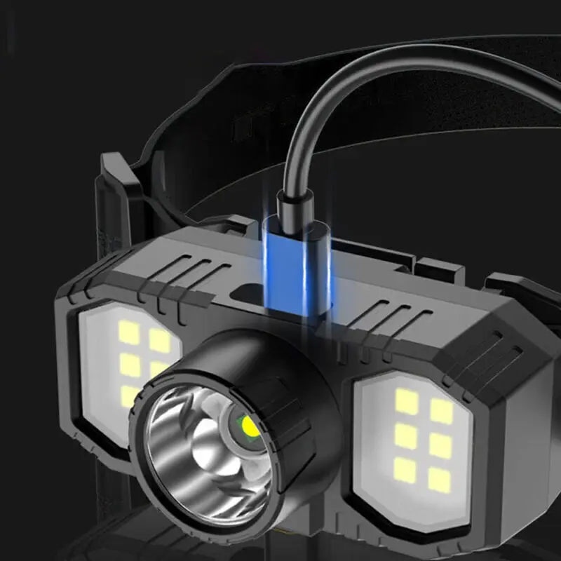 Super Bright Waterproof LED Head Torch Headlight USB Rechargeable Headlamp NEW