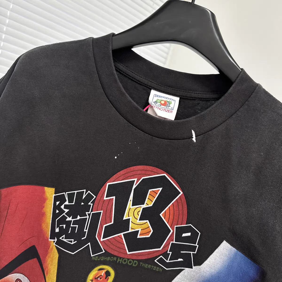 

26ss Washed SAINT Cartoon Print Limited T Shirt Men Women High Quality Tee Tops T-Shirt