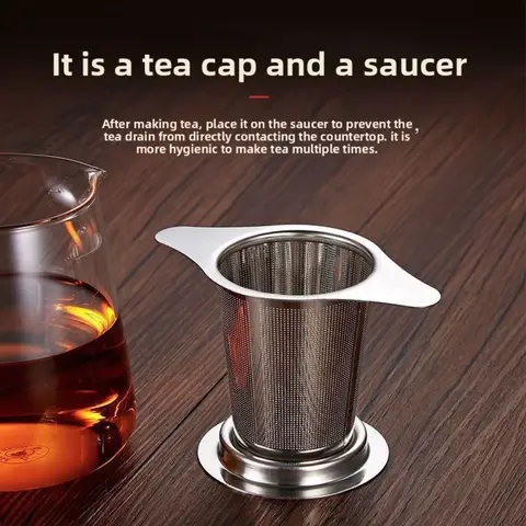 Reusable Tea Infuser 1PCS Reusable Tea Leak Stainless Steel Filter Coffees Infuser Basket Tea Strainer Teapot Cup Filter Multi- Teapot Infuser Leak