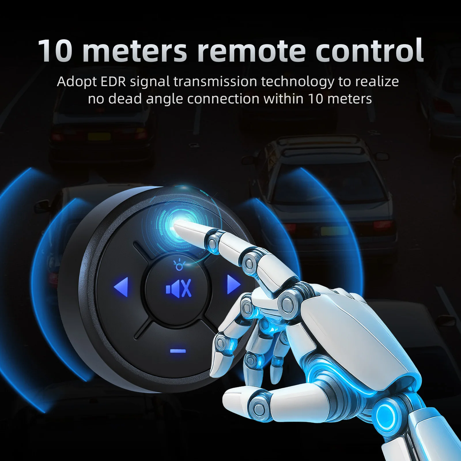Control Remoto de 10 Teclas y 4 Colores LED para Volante, Botón de Control para Multimedia, DVD, Radio, Accesorios Elect