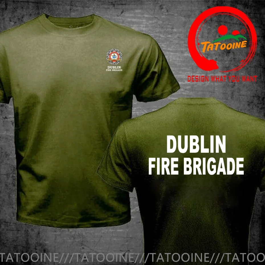 Dublin Fire Brigade DFB Logo T Shirt Men Fashion Trendy Casual Clothing Stylish Tops Tee Shirt Leisure Tshirt Men's T-Shirt
