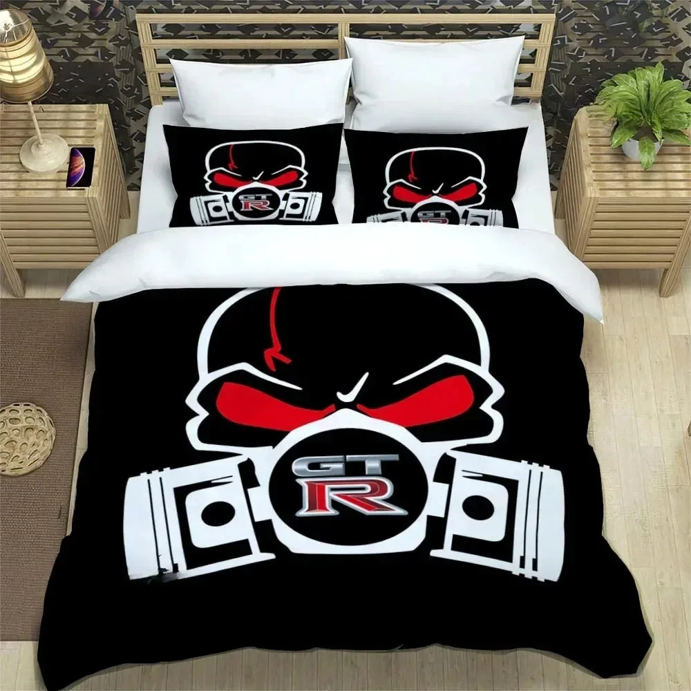 G-GTR Racing R-Retro Bedding Set Printed Duvet Cover Comfortable Breathable Luxury Cotton Quilt Pillowcase Single KingQueen Size