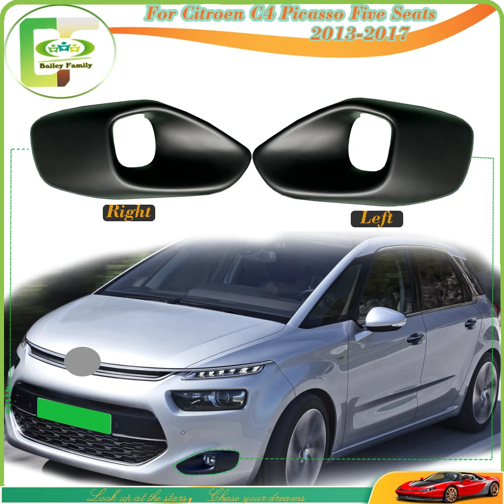 

Bailey Car Fog Light Cover Fog Lamp Shell Front Bumper Grille Driving Lamp Cover For Citroen C4 Picasso 2013-2017 Mk2 5 Seat