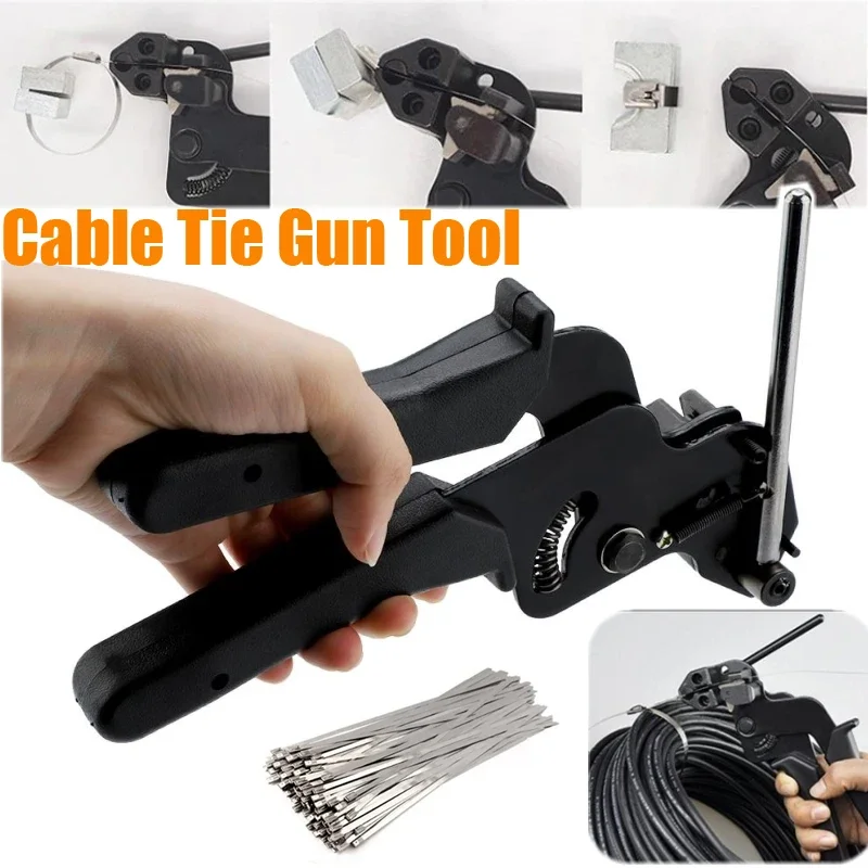 Cable Tie Tool Stainless Steel Fastening Cabo Tie Gun Tensioner Cutter Tool Cutting Width Within 12 mm