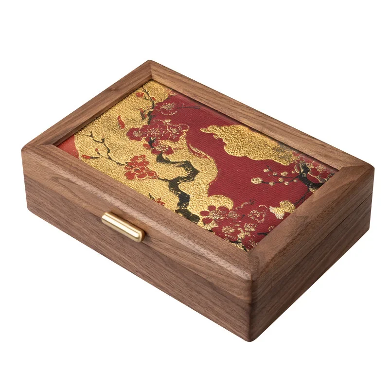 

Solid wood jewelry storage box, hardware, engagement jewelry, a set of bride price gift box, wedding gifts