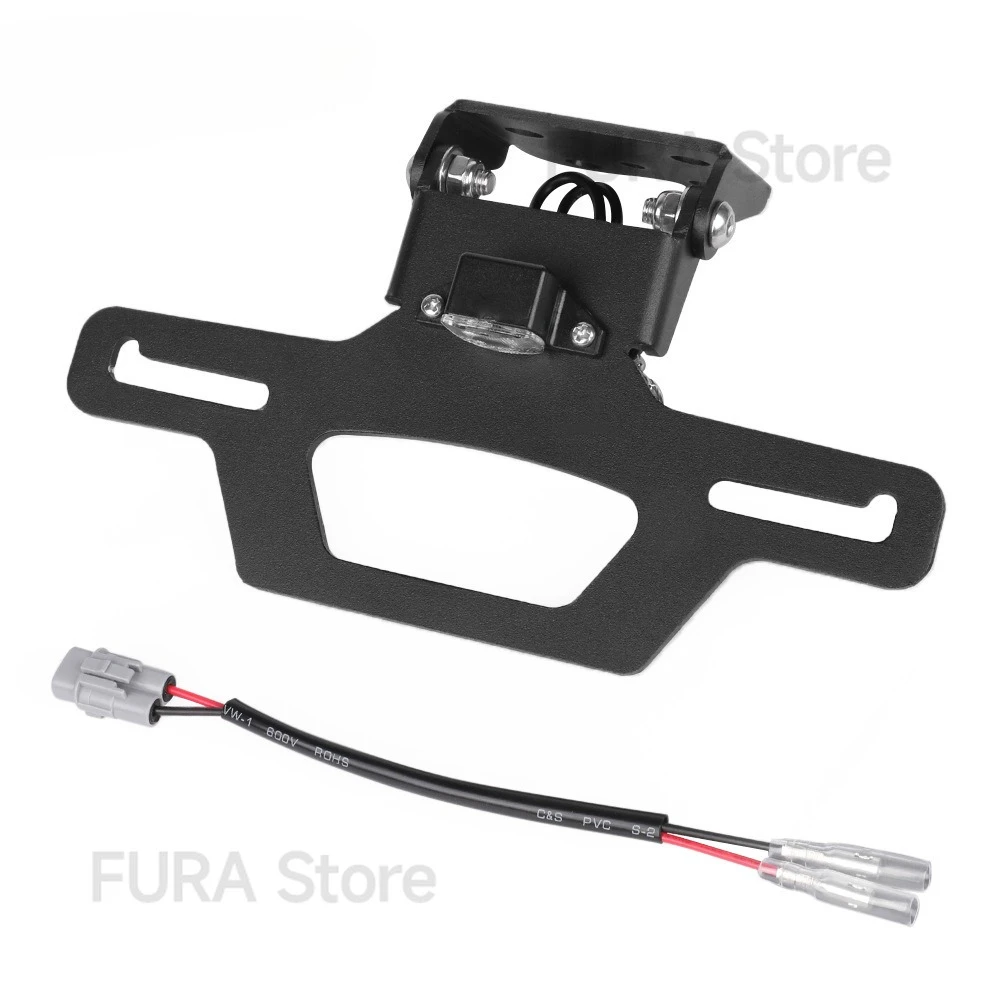 Motorcycle rear fairing muffler license plate bracket registration number frame fixer applicable to Kawasaki ZX25R, ZX4R, CNC