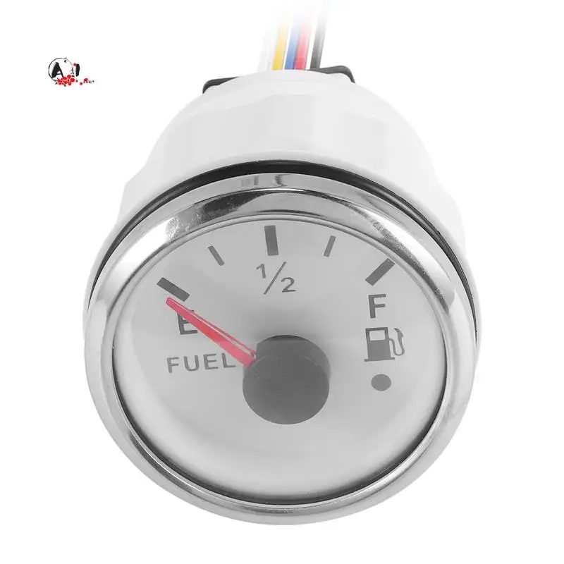 

A10E-52Mm Fuel Level Gauge 0-190Ohm Switchable 240-33Ohm Fuel Oil Level Meter Waterproof Boat Car Gauges With Alarm
