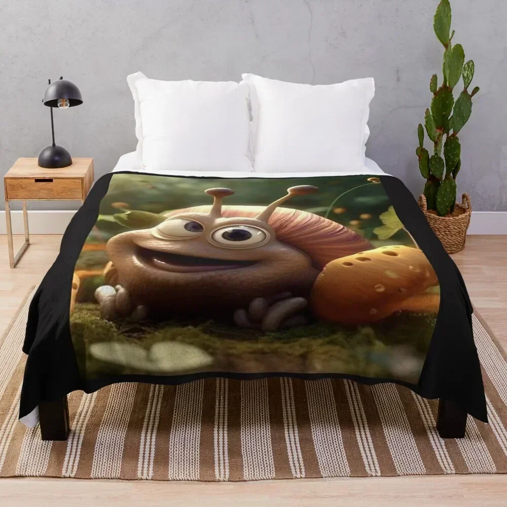 

Cute Colorful Snail Throw Blanket Cozy Warm Blanket for Bed Room Decor
