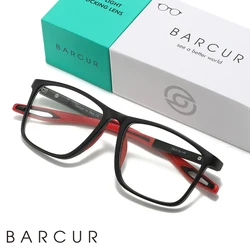 BARCUR Sports Men's  Women's Presbyopia Glasses Ultra Light PC Box HD Reading Glasses