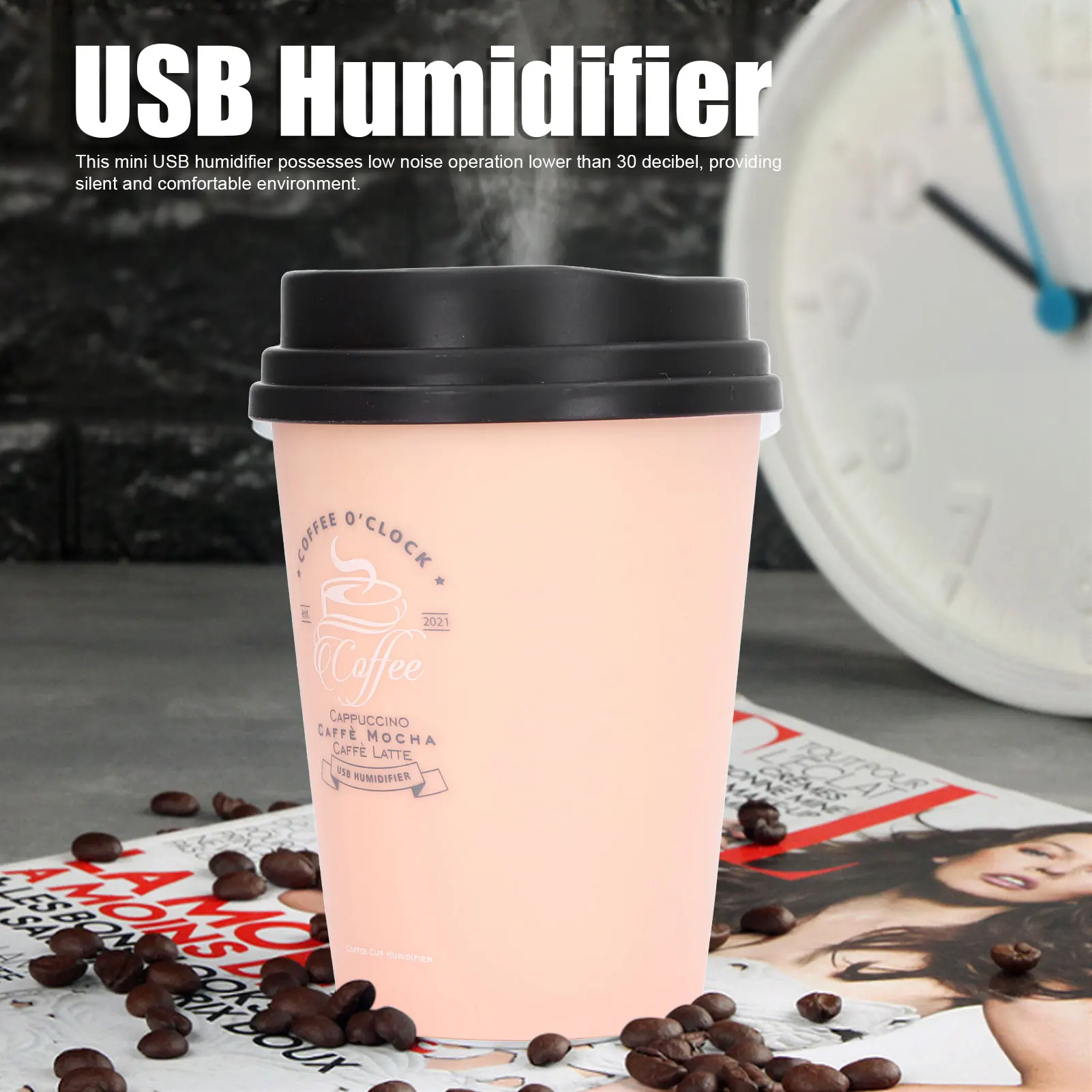 Mini Humidifier Auto Off Portable Size Highly  Small Humidifier Light Weight 300ml Capacity for Home for Car for Office