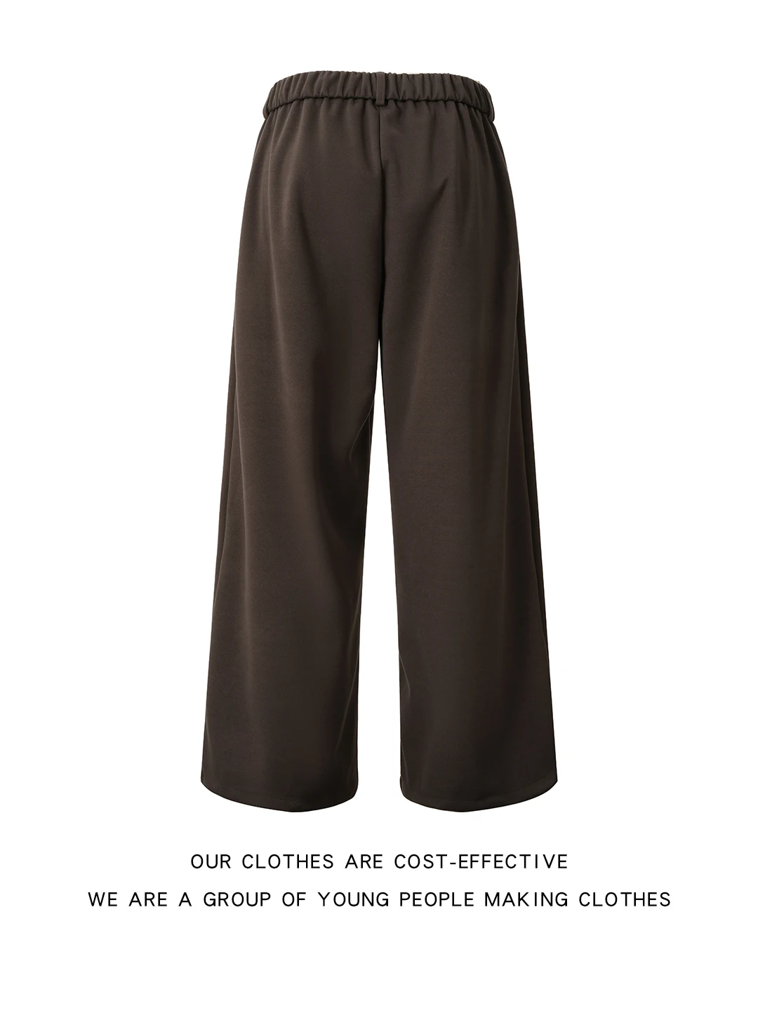 Trendy Pure Color Straight Leg Woolen Casual Men's Pants Loose Wide Leg High-End Versatile Leisure Suit Long Trousers