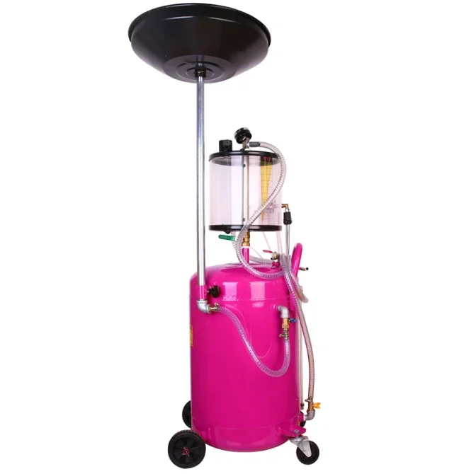 Wholesale Portable  80L Waste Oil Suction Machine Pneumatic Telescoping Plastic   Lift Drain With Casters  Drainer