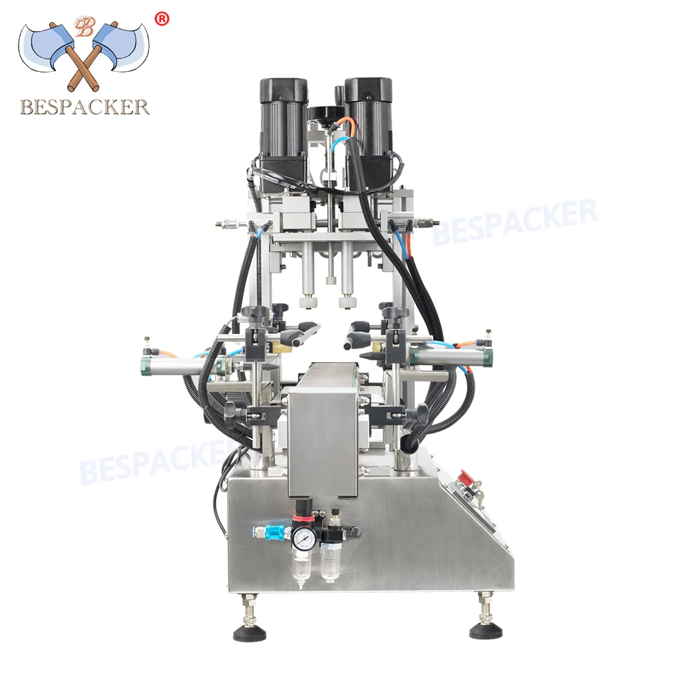 Bespacker ماكينة تغليف البراغي ذات 4 عجلات أوتوماتيكية بالكامل للزجاجات الزجاجية