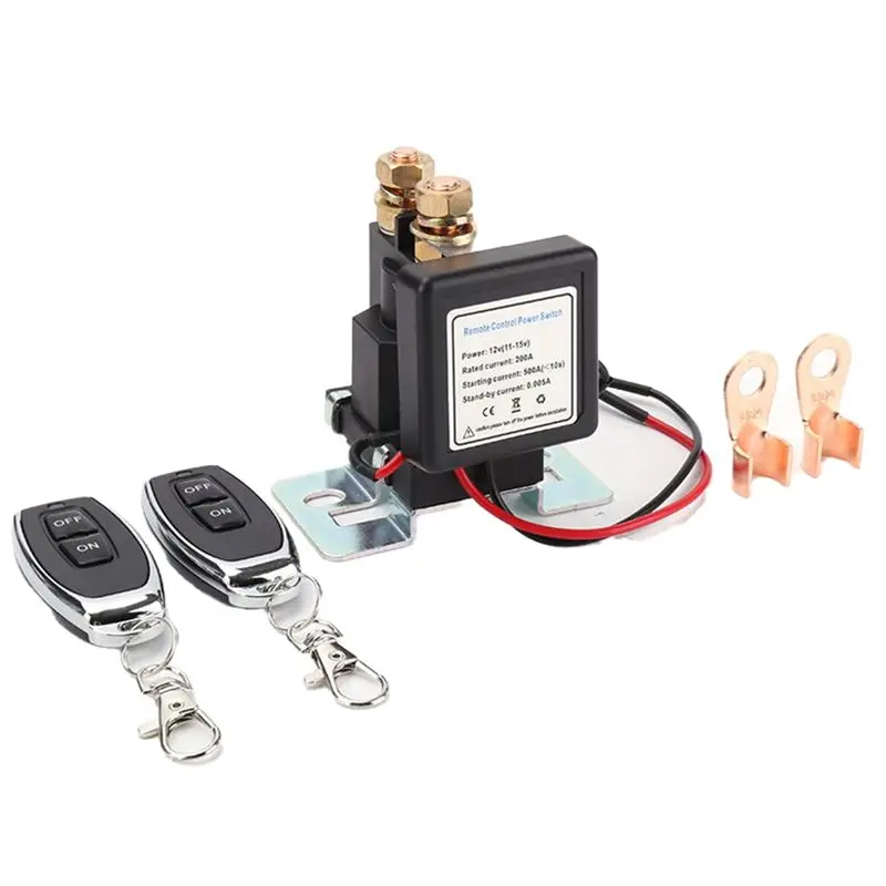 Battery Switch Relay 12V 500A Remote Control Power Switch Quick Disconnect Cut Off Isolator Switch Switch, Durable