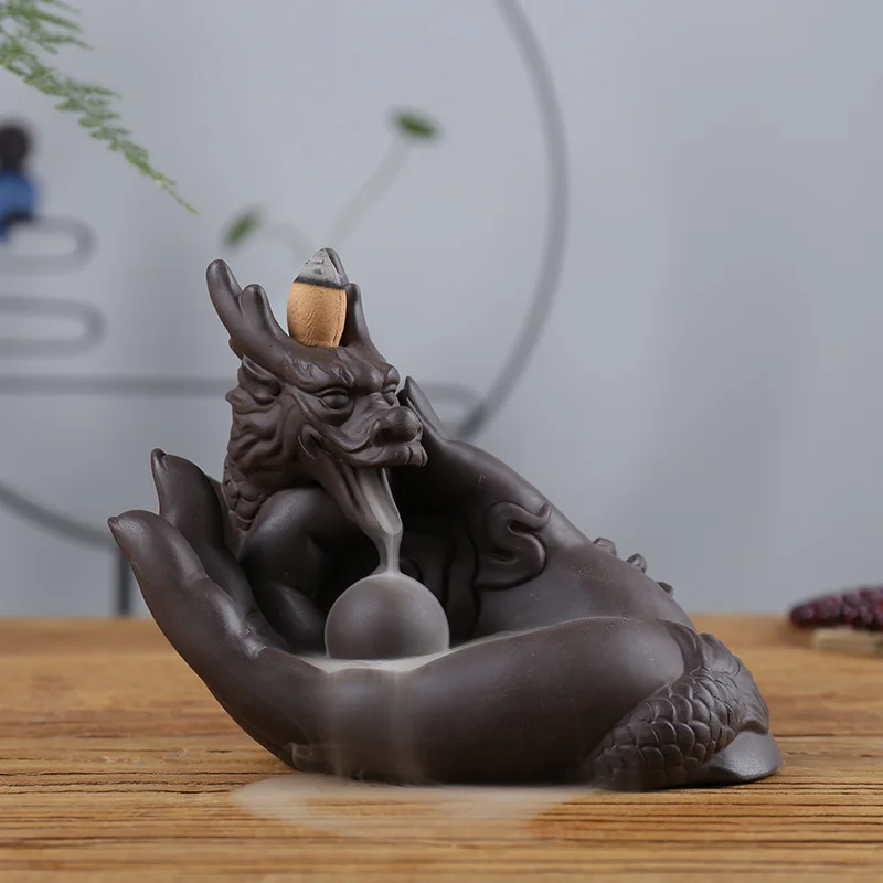Autumn and Winter Creative Backflow Grand Power in Hand Exquisite Incense Burner Ornament