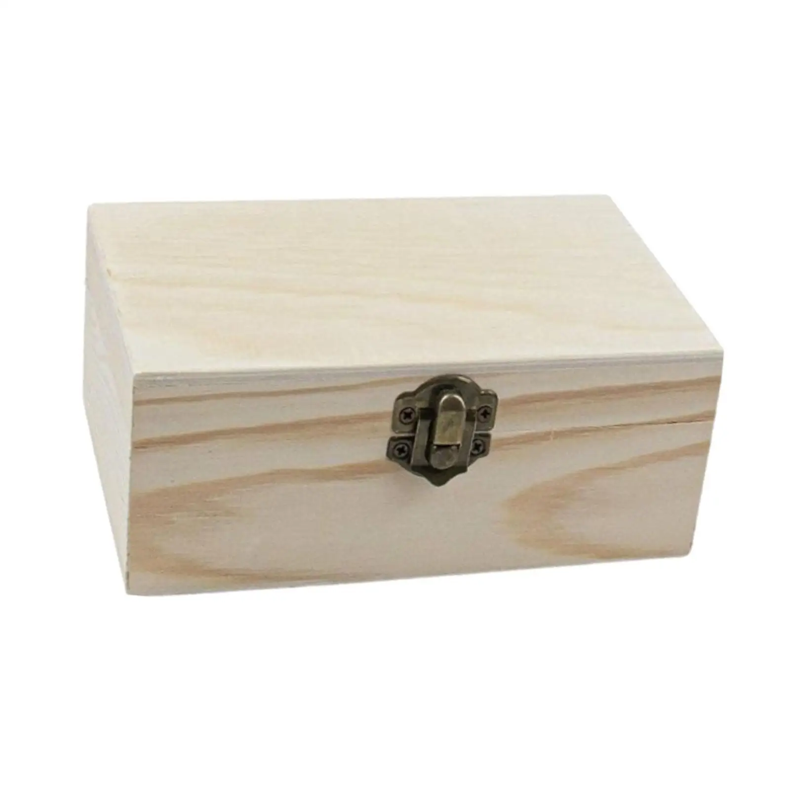 Wooden Box with Hinged Lid Jewelry Organizer Multifunction Decorative Gift Box Wood Boxes for Ring Watch Bracelet Brooch Earring