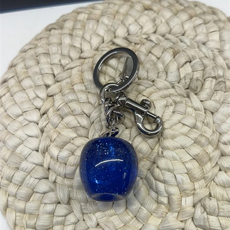 لحقيبة يد المدرب حقيبة كتف الأزرق كريستال الكرز حقيبة سحر قلادة الديكور المرأة رائعة المفاتيح مرفق جزء