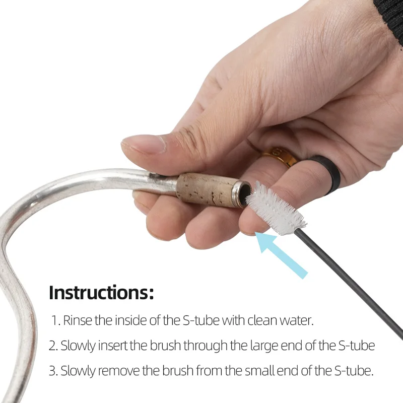Bassoon Clarinet S Tube Cleaning Brush Bent Neck Brush Cleaning Brush Saliva Brush Maintenance Inner Tube Brush Musical Instrument Tool image 2