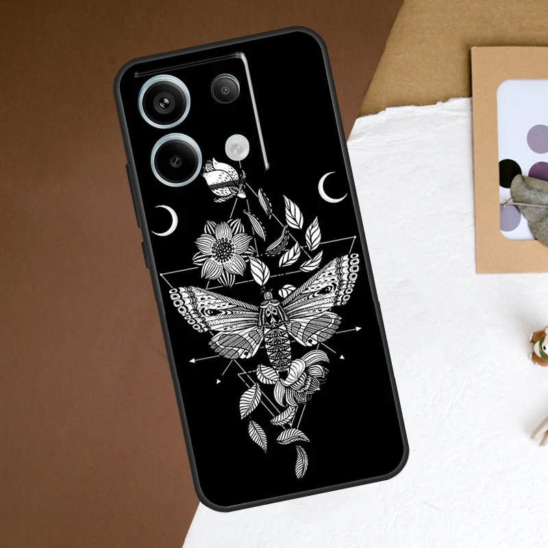 Occult Witchcraft Moon Gothic Witch Case For Redmi Note 11 12 13 Pro Plus 9 10 10S 11S 12S Redmi 12 9C 10C 12C 13C Back Cover