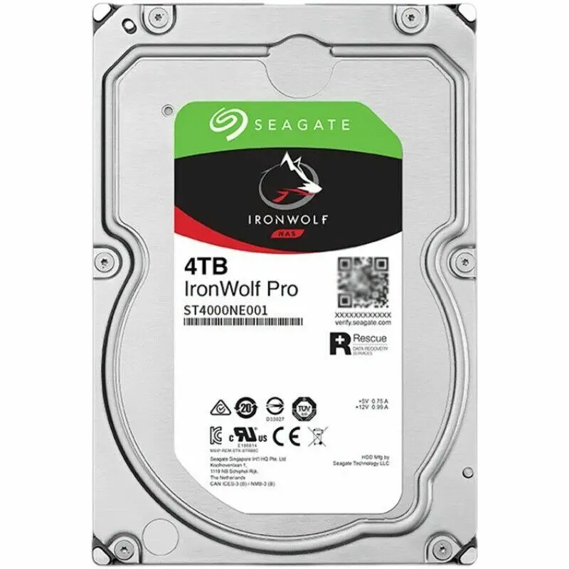 Жесткий диск для Seagate IronWolf Pro NAS 4 ТБ 7200 об/мин 128 МБ ST4000NE001 3,5 дюйма SATA 100% протестирован Быстрая доставка