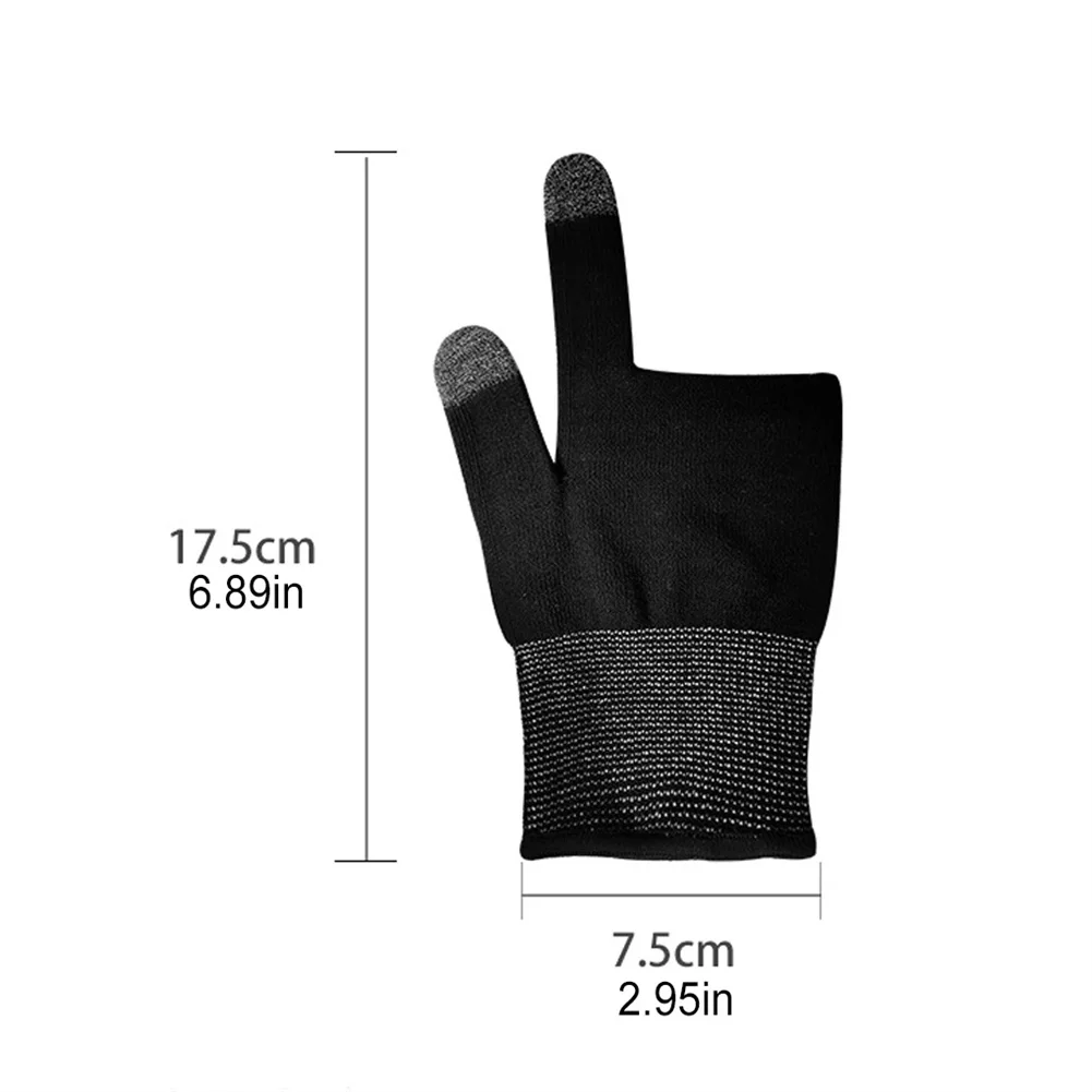 Guantes de juego profesionales para hombres y mujeres, guantes de agarre antideslizantes ultrafinos de 2 dedos, guantes de pantalla táctil para juegos móviles