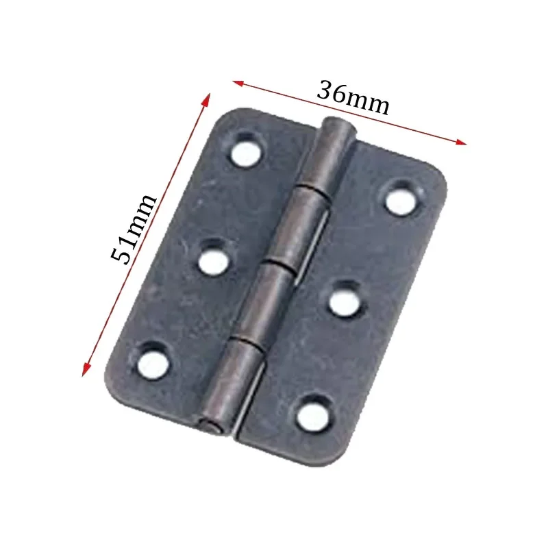 12pcs T Tulead Door Hinges Jewelry Gift Wood Box Cabinet Drawer Hinge Plating Hinges Iron Folding Butt Hinge with Screws Pack