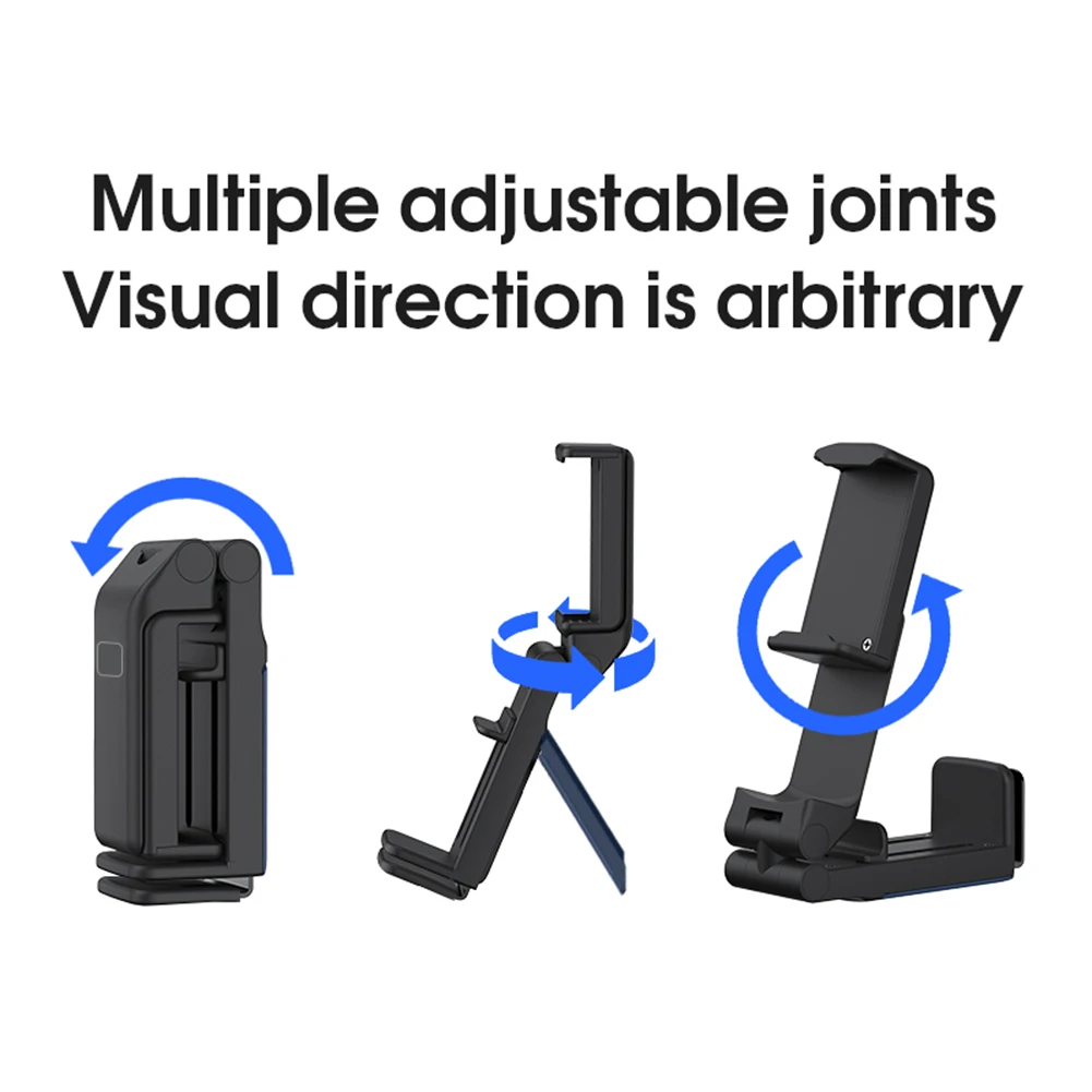 Folding Cell Phone Stand 360 Degree Rotatable Foldable Cell Phone Holder Airplane Phone Holder Clip for All 4.7-6.9 Inch Phones