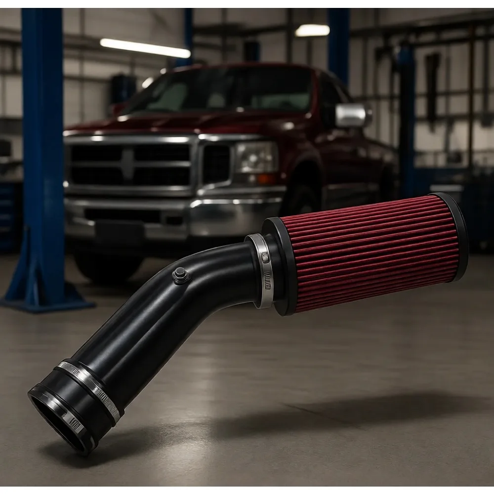 

4 Inch Air Intake Pipe with Oiled Filter for 1999 2003 7 3L Powerstroke Diesel Trucks Red