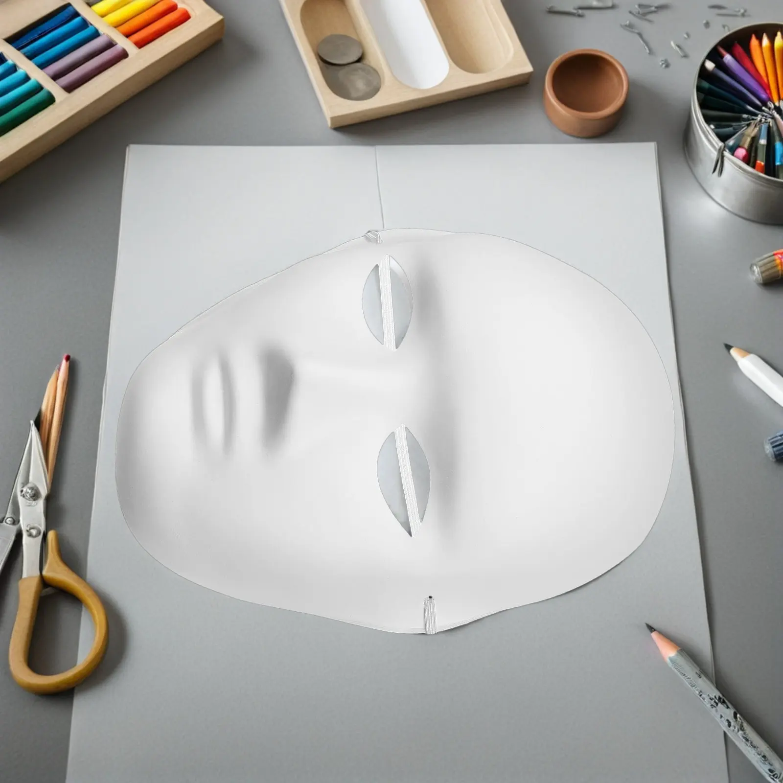 

14Pcs White Blank Masquerade Masks Full Face Paintable DIY Craft Mask for Cosplay Party Artistic Carnival White Craft Masks