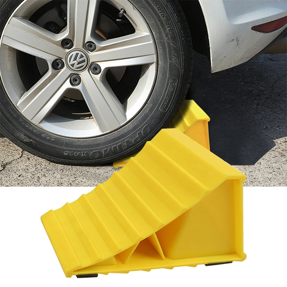 Universal Non Slip Campervan Trailer Block Wheel Chock With Handle Car Portable Truck Parking RV SUV For Motorhome Triangle Base